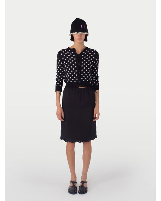 La Fetiche Black Dottie Spot Cardigan