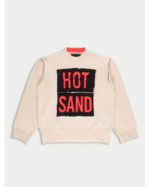 La Fetiche White Scott Oversized Loose Fit Sweater