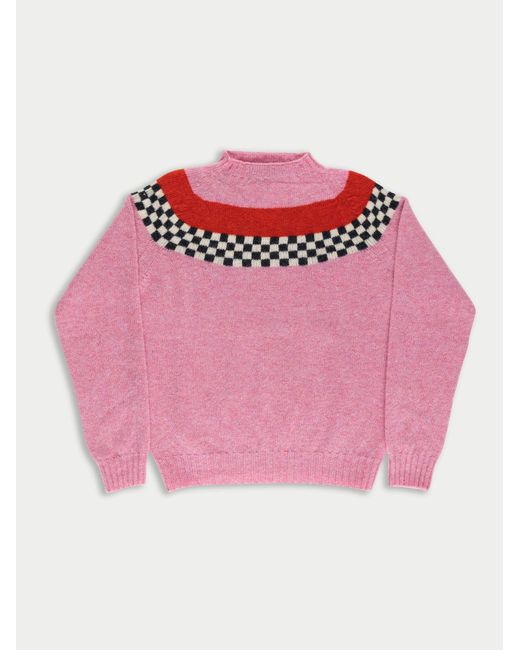 La Fetiche Pink Nova Fairisle Shetland Sweater