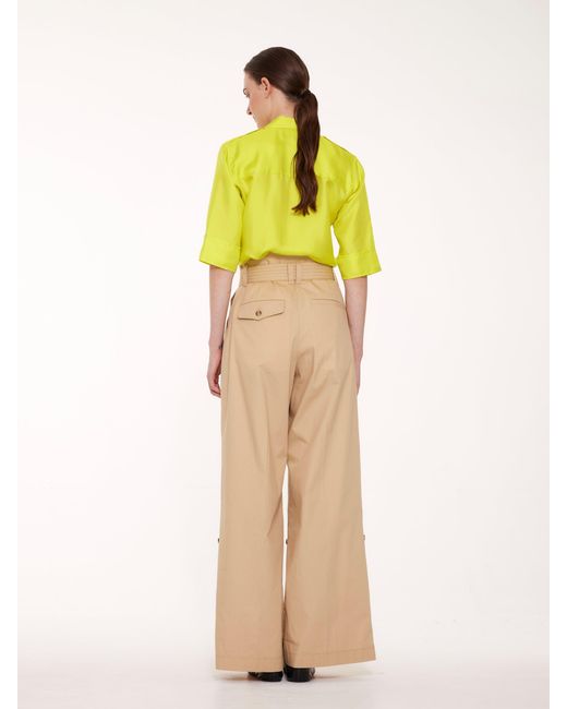La Fetiche Yellow Alice Silk Utility Shirt