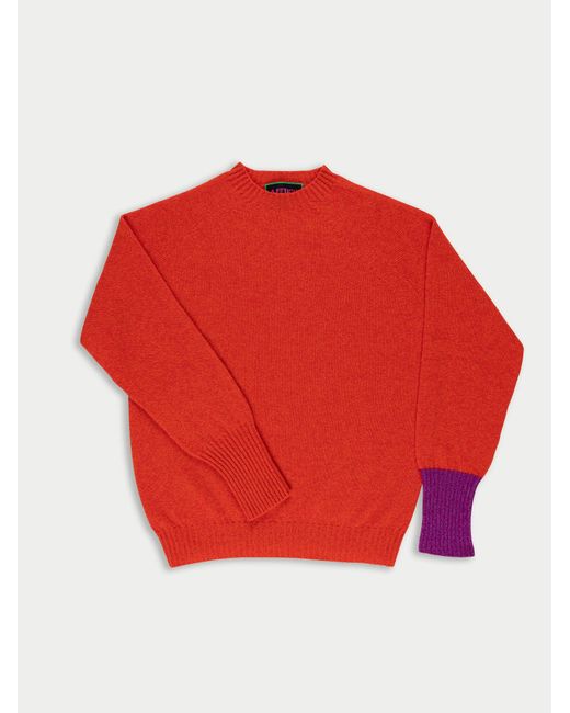 La Fetiche Red Bryan Oversized Lambswool Sweater