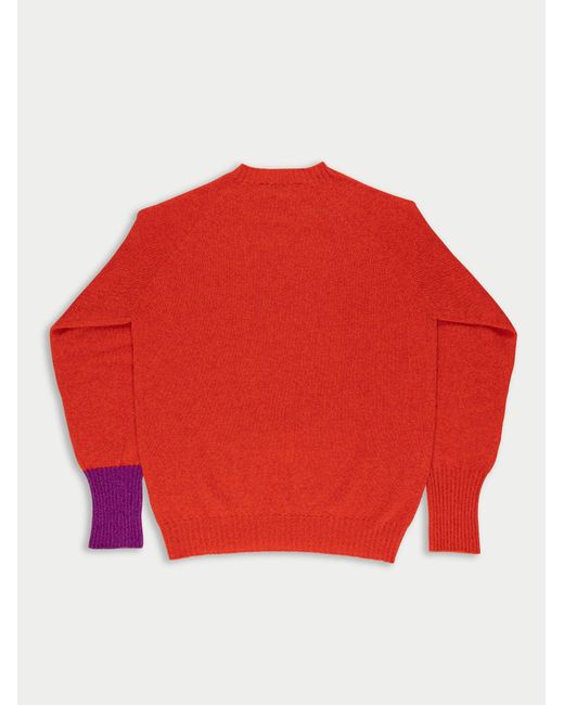 La Fetiche Red Bryan Oversized Lambswool Sweater