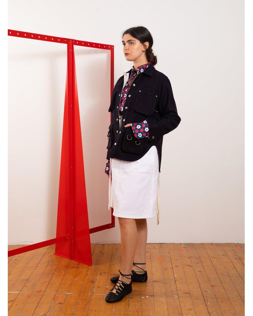 La Fetiche Blue Elli Felted Workwear Jacket