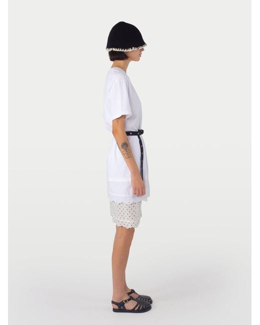 La Fetiche White Flora T-Shirt Dress