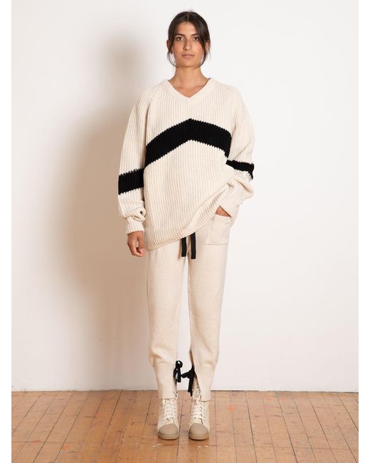 La Fetiche Natural Joe Oversized Fishermans Rib Sweater
