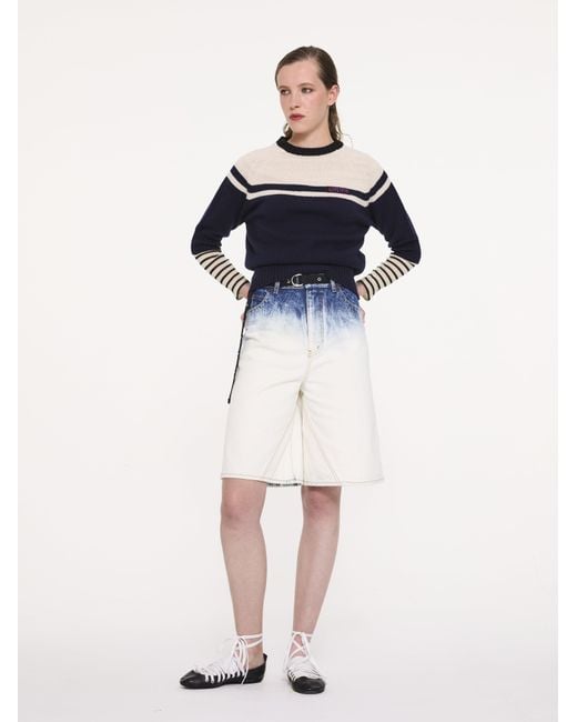 La Fetiche Blue Ady 3/4 Sleeve Sweater