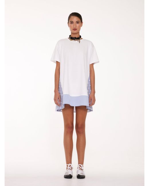 La Fetiche Blue Florence Short Sleeve T-Shirt Dress