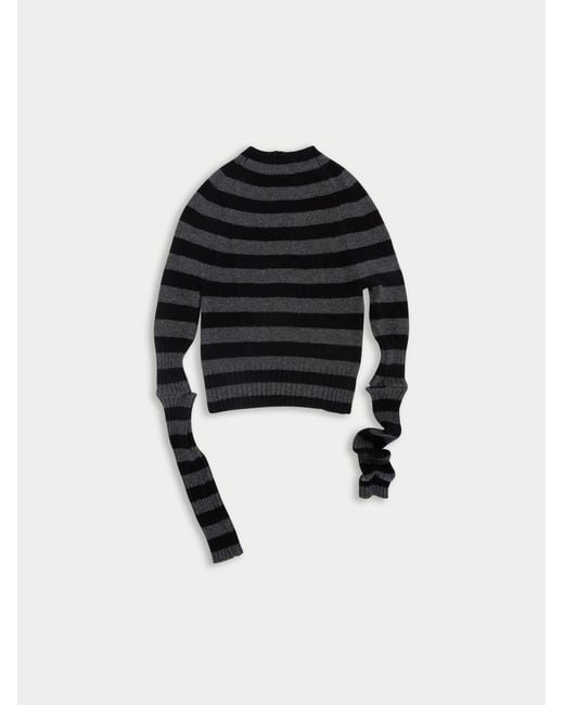 La Fetiche Black Stevie Skinny Striped Sweater