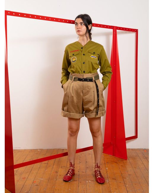 La Fetiche Natural Jack Military Style Short