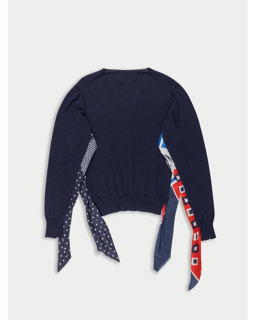 La Fetiche Blue Robbie V-Neck Sweater