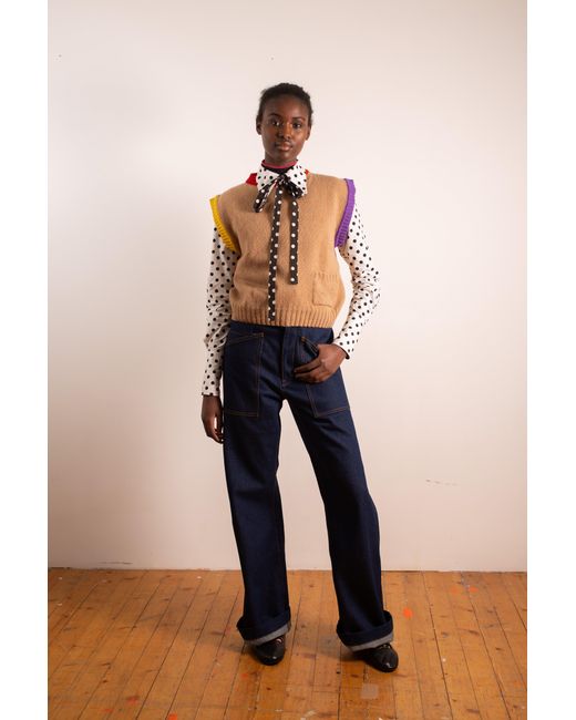 La Fetiche White Judy Crew Neck Vest Top