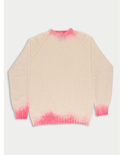 Women's Pink Barney Hand Dye Oversized Menswear Jumper