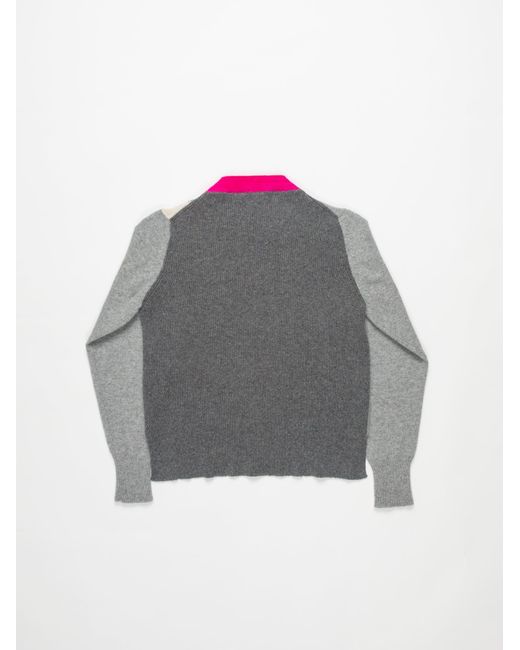 La Fetiche Pink Plum Traditional 'Argyle' Intarsia Sweater