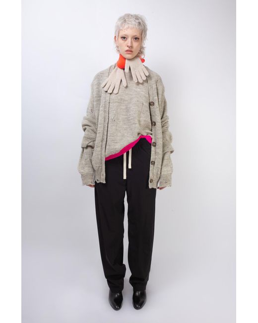 La Fetiche White Jojo Menswear Style Cardigan