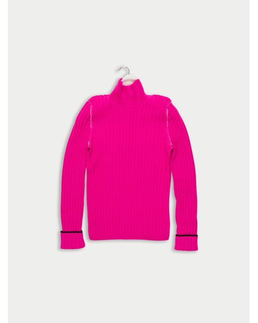La Fetiche Pink Polly Skinny Ribbed Sweater