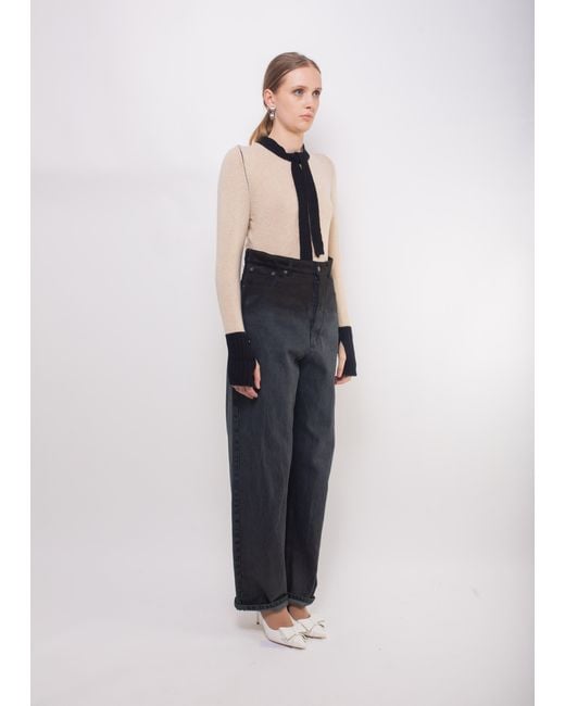 La Fetiche Natural Gloria Neck Tie Sweater