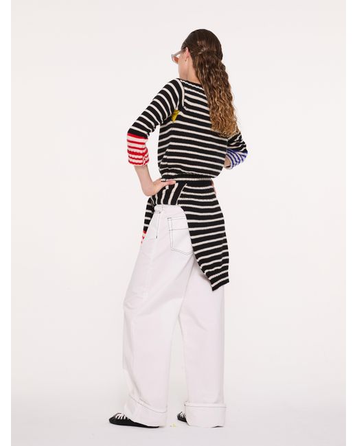 La Fetiche Black Memphis Striped Sweater