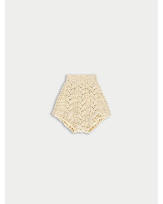 Women's White Edie Handknitted Striped Trousers