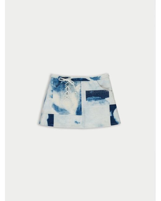 La Fetiche Blue Thelma Denim Mini Skirt