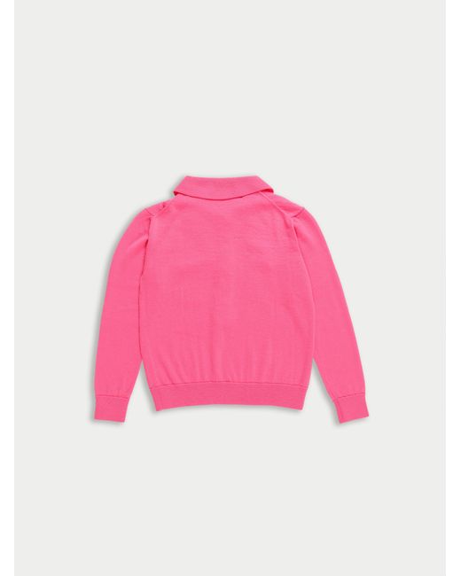 La Fetiche Pink Sammy Fine Weight Polo Top
