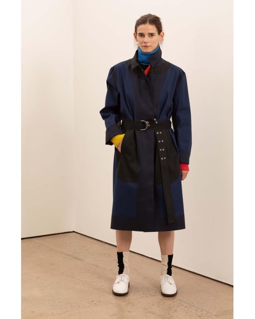 La Fetiche Blue Lauren Traditional Waterproof Trench Coat
