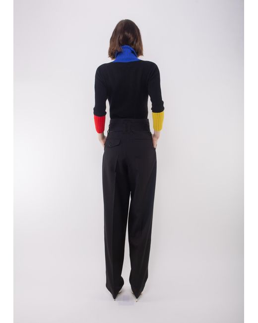 La Fetiche Black Angela Pleated Trousers