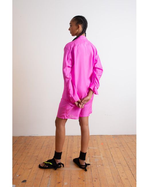 La Fetiche Pink Al Silk Boxer Short