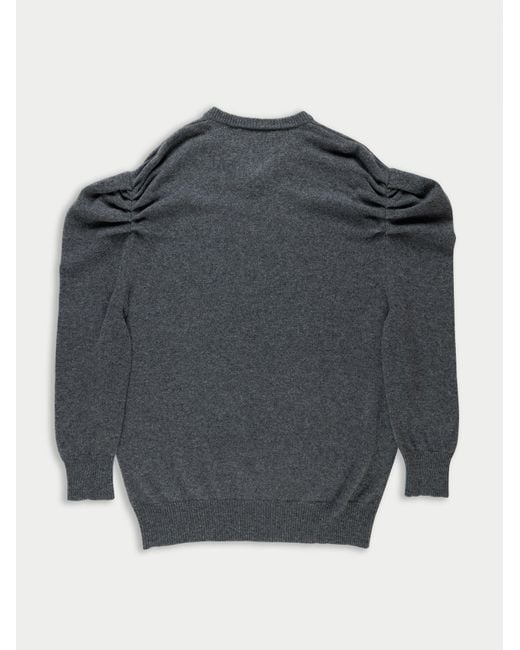 La Fetiche Gray Victor V-Neck Sweater