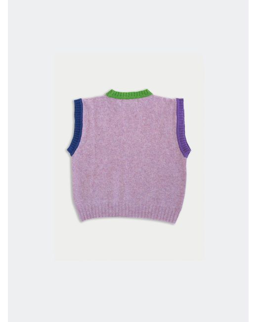 La Fetiche Purple Judy Crew Neck Vest Top