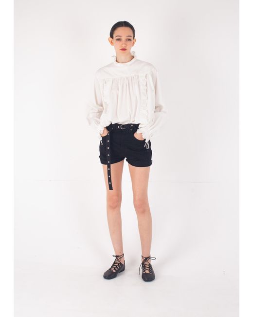La Fetiche White Ginette Cotton Blouse