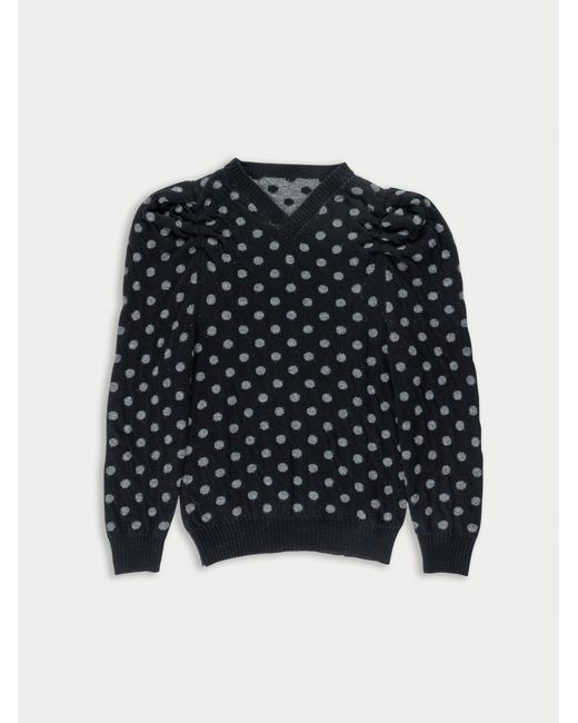 La Fetiche Black Hana Reversible V-Neck Sweater