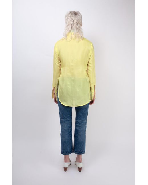 La Fetiche Yellow Tasha Lightweight Silk Shirt