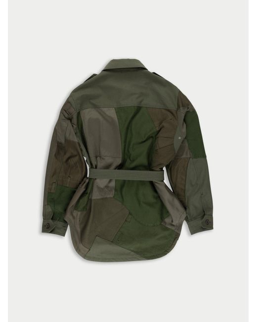 La Fetiche Green Claire Oversized Workwear Shirt Jacket
