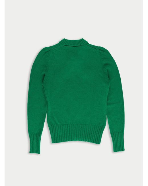 La Fetiche Green Gloria Crew Neck Sweater