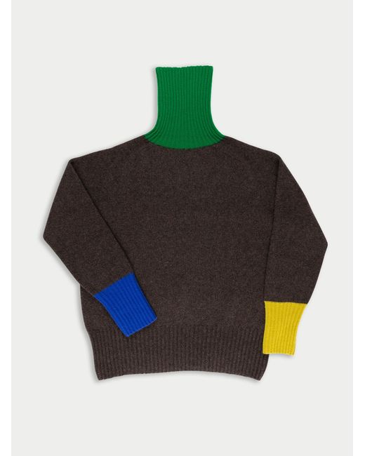 La Fetiche Blue Rudi Traditional Seam-Free Polo Sweater