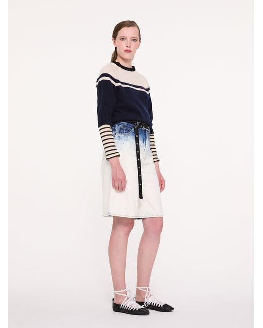 La Fetiche Blue Ady 3/4 Sleeve Sweater
