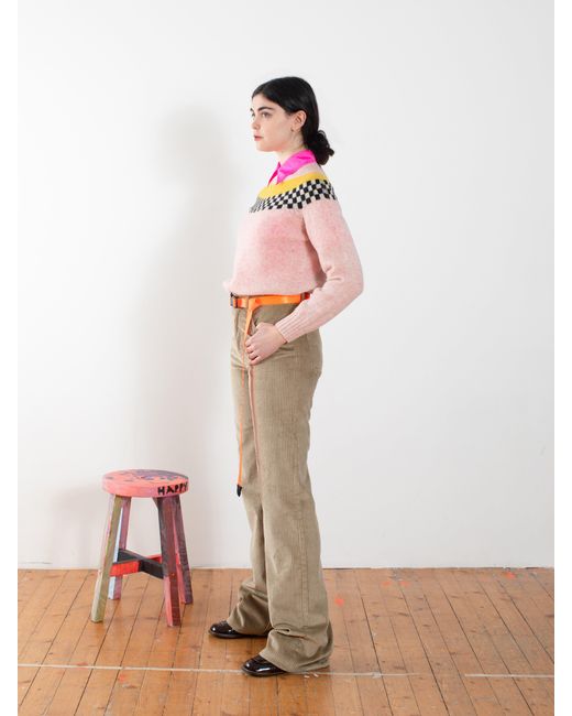 La Fetiche Pink Nova Fairisle Shetland Sweater