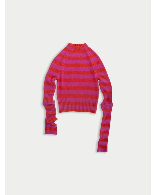 Women's Red Stevie Skinny Striped Jumper