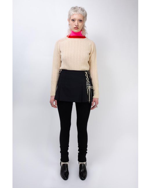 La Fetiche Natural Pierre Cable Knit Shetland Sweater