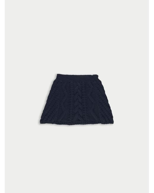 Women's Blue Kat Cable A-Line Skirt