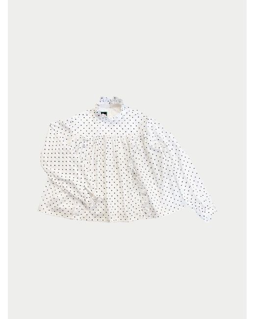 La Fetiche Blue Ginette Cotton Blouse
