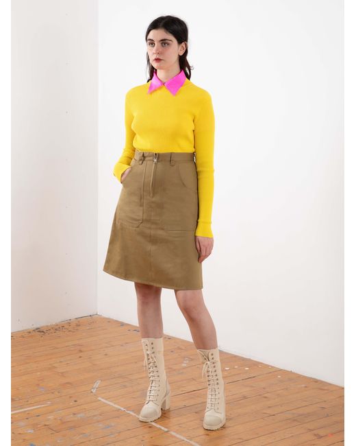 La Fetiche Natural Anna Cotton Utility Skirt