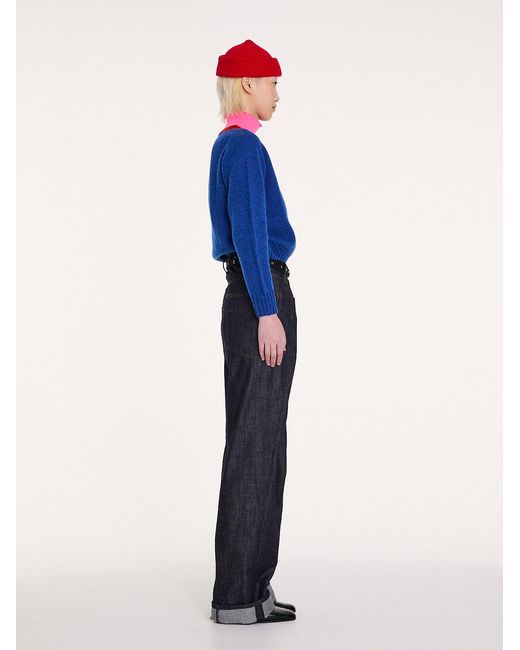 La Fetiche Blue Fifi Crew Neck Shetland Sweater