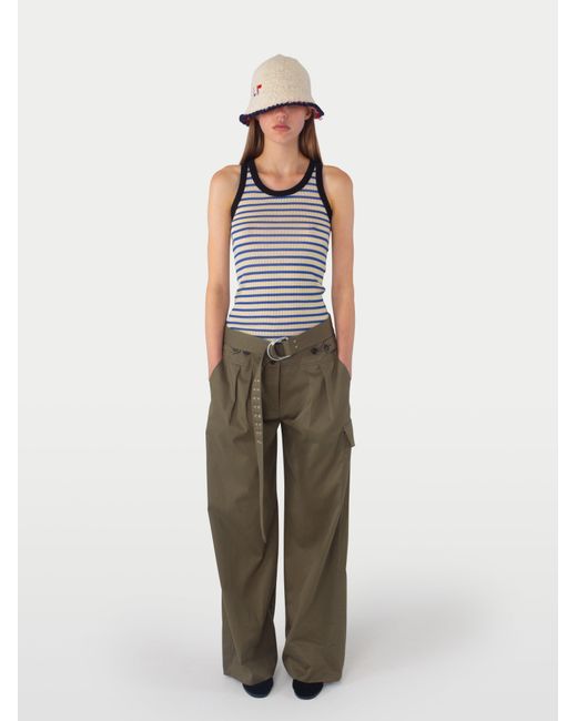 La Fetiche Green Gabrielle Pleated Pant