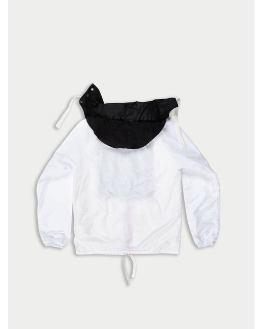 La Fetiche White Lil Nylon Parka