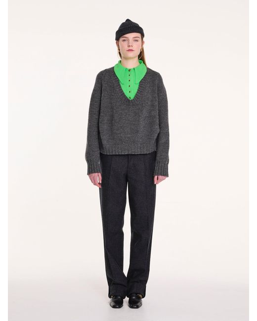 La Fetiche Gray Ed Loose Fit Sweater