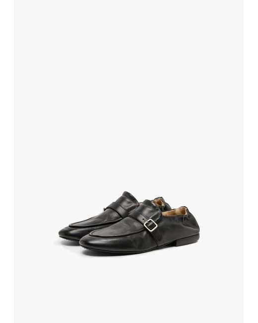Marsèll White Mandolo Buckled Leather Loafer