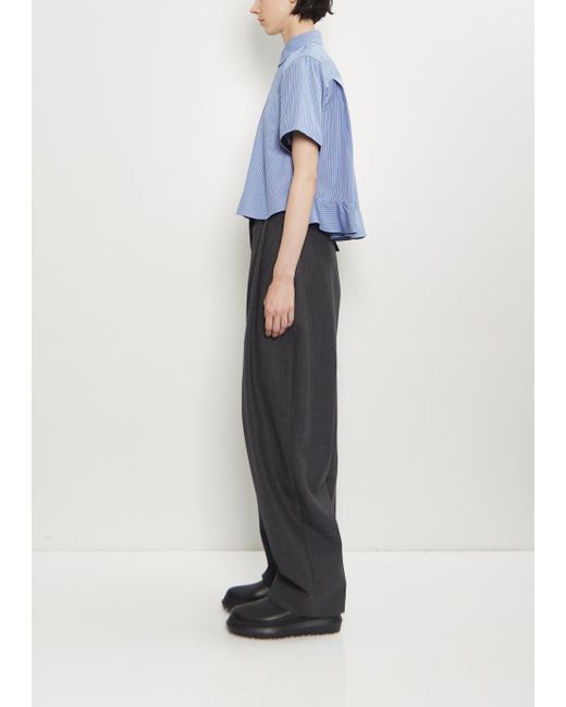 Sacai Blue Cotton Poplin Shirt