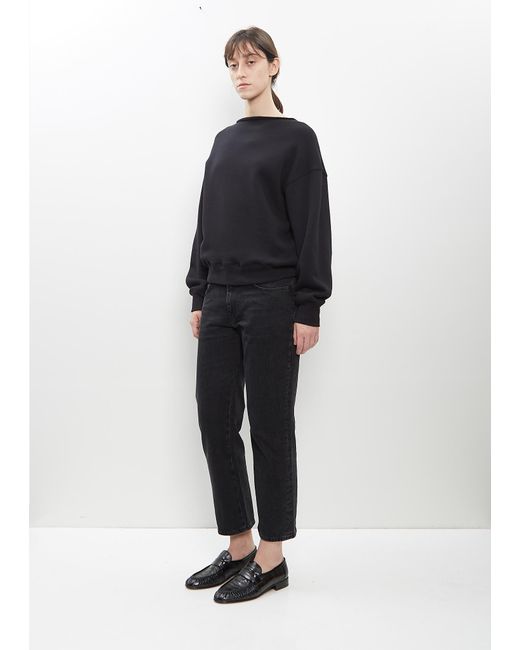 6397 Black Cotton Wool Rolled Neck Sweatshirt