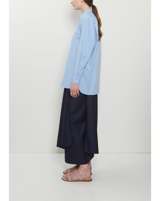 Dusan Blue Cotton Popeline Basic Shirt